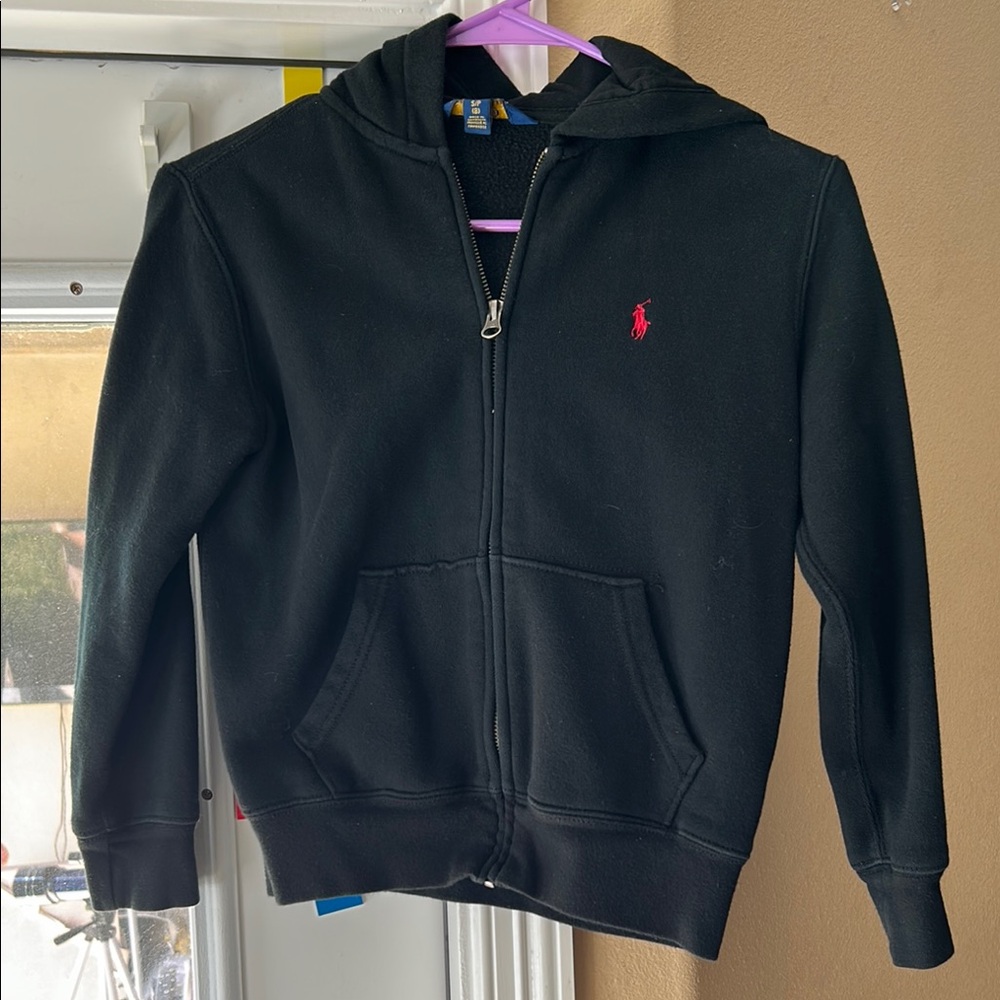 Kids Black Hoodie by Polo by Ralph Lauren